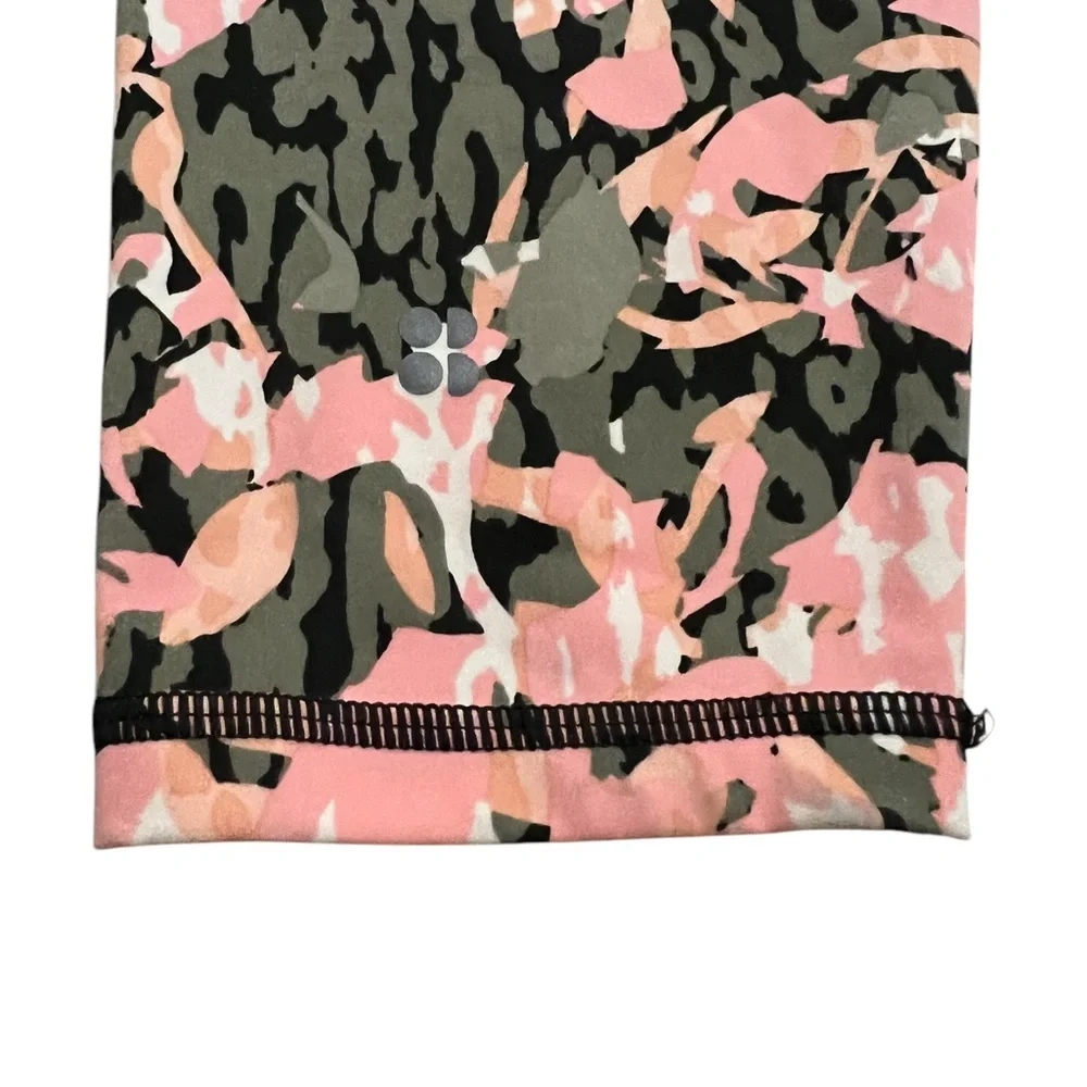 Sweaty Betty Power 7/8 Length leggings Green floral Size L - Picture 3 of 8